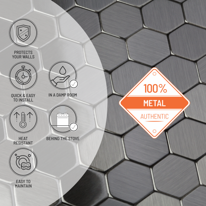 SpeedTiles - Hexagonia SB - Tuile Murale Autocollante en Métal