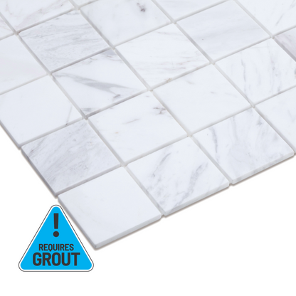 SpeedTiles - Snowdrop - Tuile Murale Autocollante en Marbre 