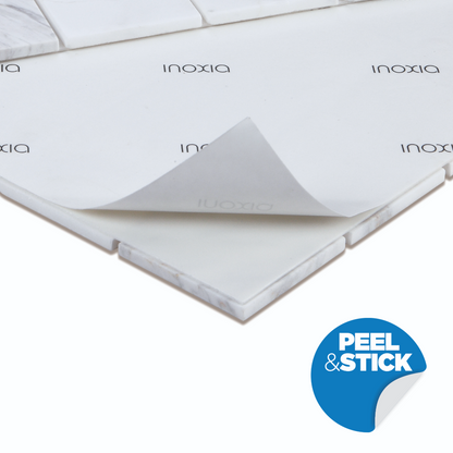 SpeedTiles - Snowdrop - Tuile Murale Autocollante en Marbre 